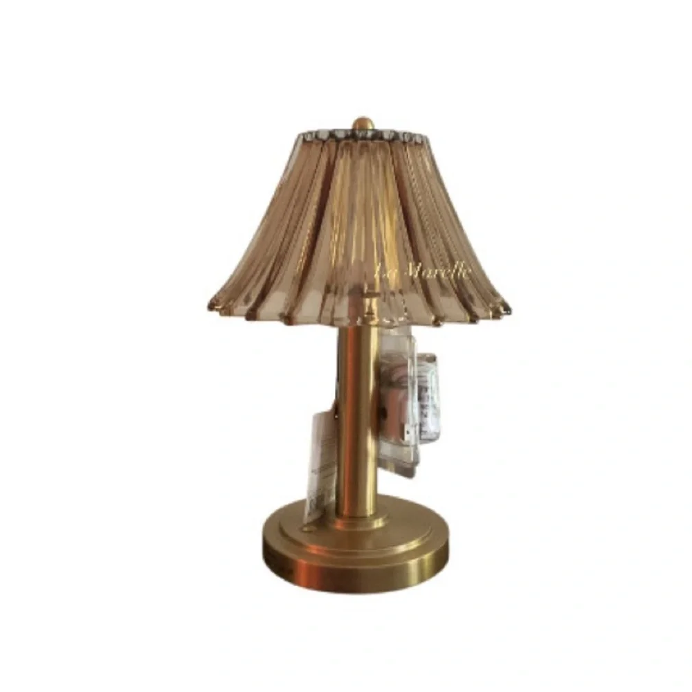 Glass Shade Table Lamp Tan - Hearth & Hand™ with Magnolia Christmas 2025